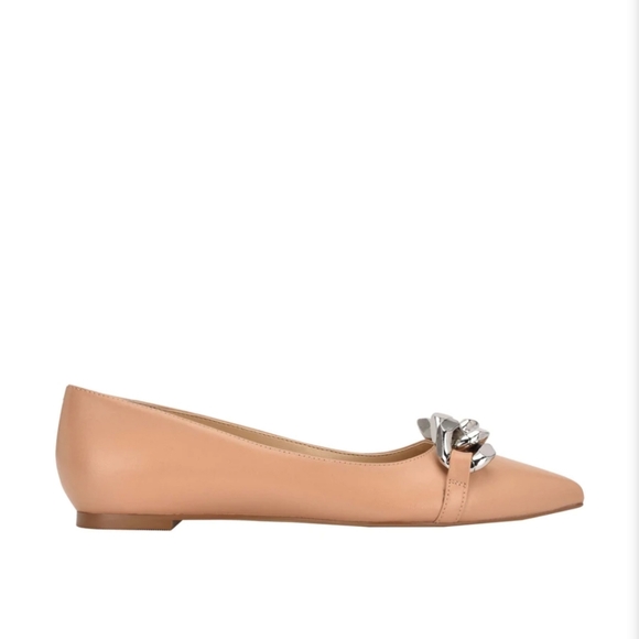 NEW Marc Fisher 9.5 nude Seluna pointed toe flat - Picture 4 of 11
